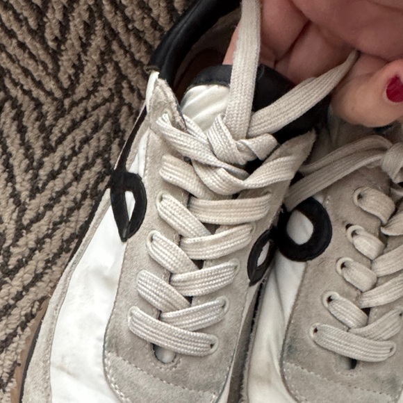 Loewe Women's Black, White, and Tan Sneakers - Picture 3 of 10